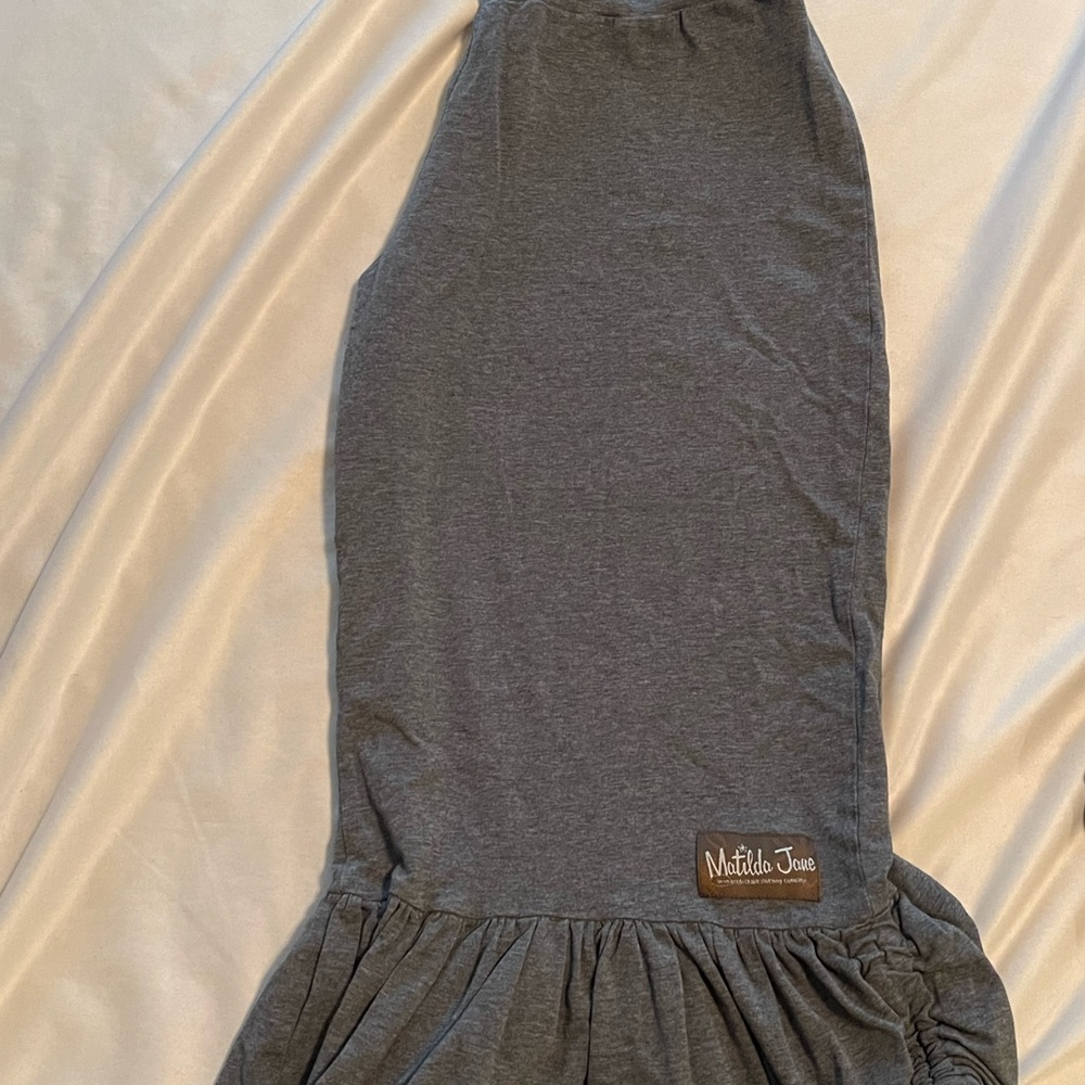 Gray Matilda Jane Capris